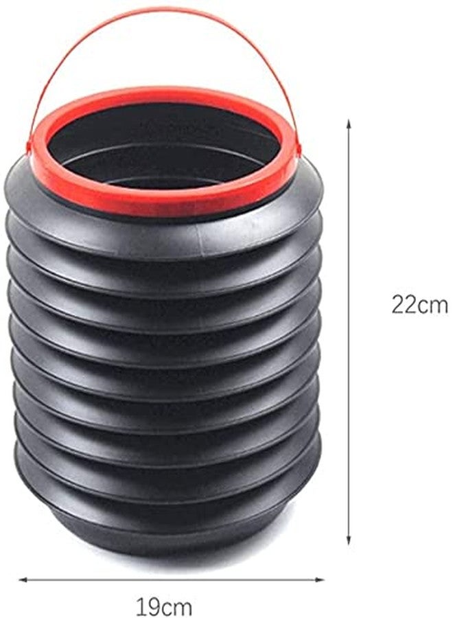 KolorFish 4L Collapsible Car Dustbin Pop Up Trash Can Foldable Waste Bin Garbage Storage Organizer with Adjustable Hanging Strap for Car, Van, SUV, Truck (Black, 1pc) - Image 2